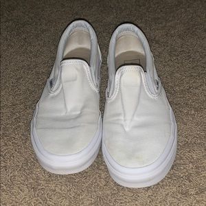 white slip on vans